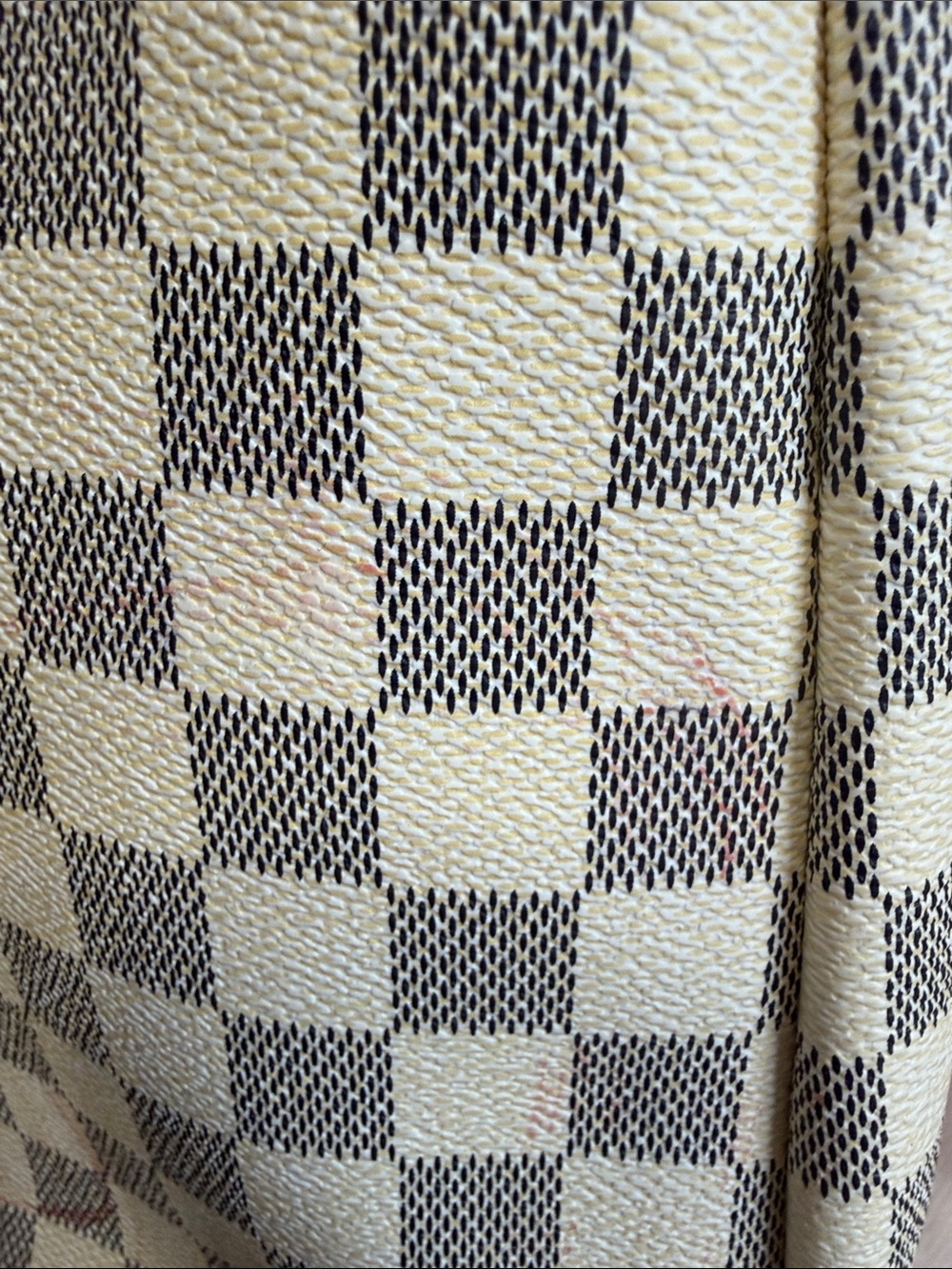Designer-Inspired Women's Checker Canvas Backpack in Cream & Gray - Picture 14 of 16